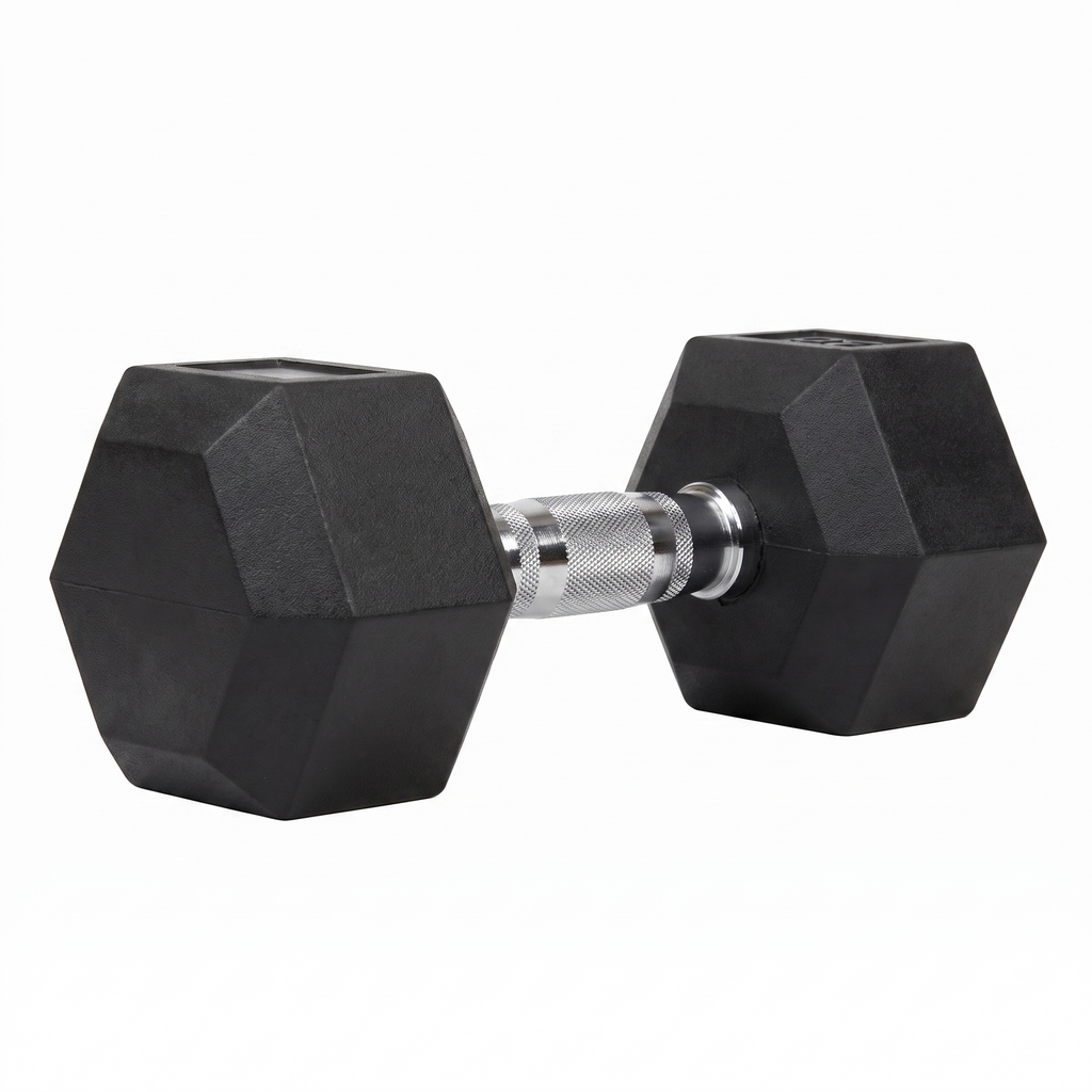 Hexon hex dumbbells on white