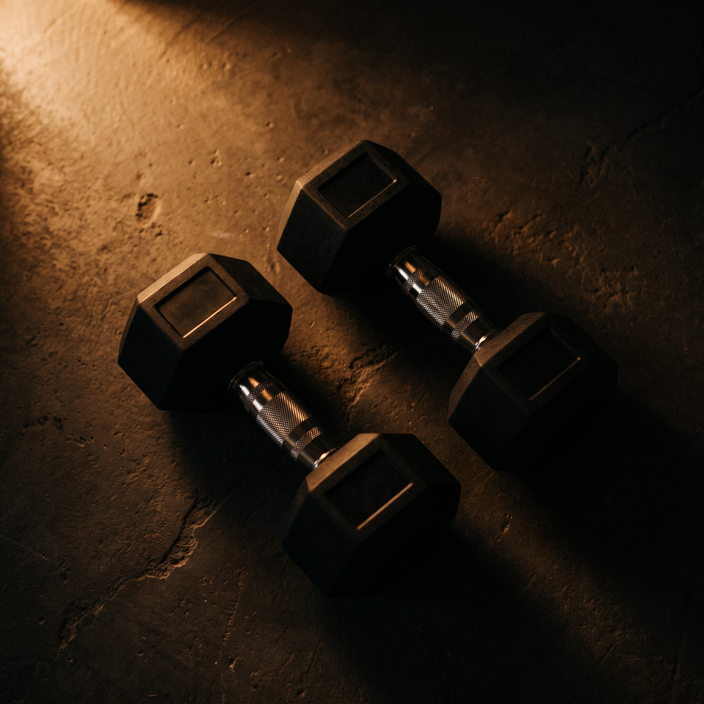 Hexon dumbbells from above