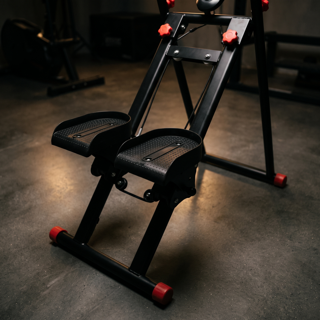 Rear view of the Ascend stair stepper pedals and frame