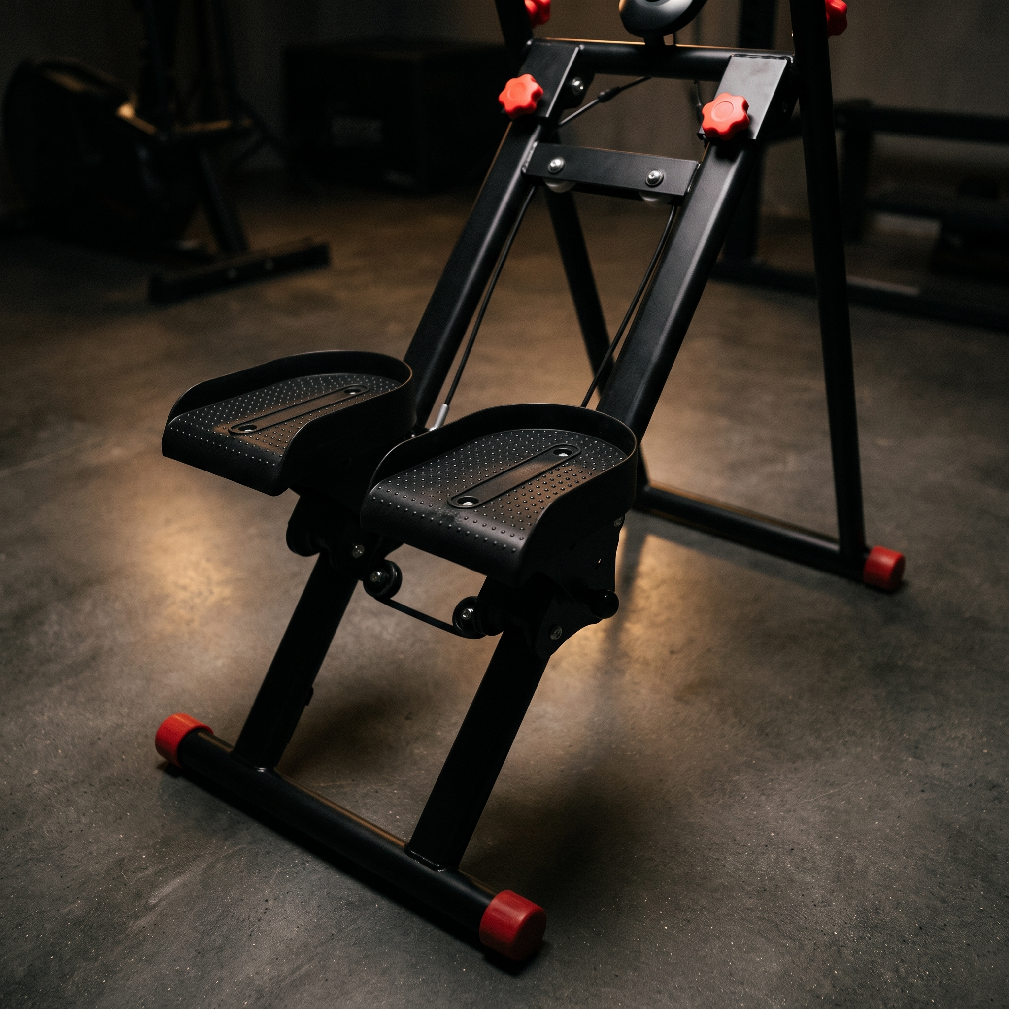 Rear view of the Ascend stair stepper pedals and frame