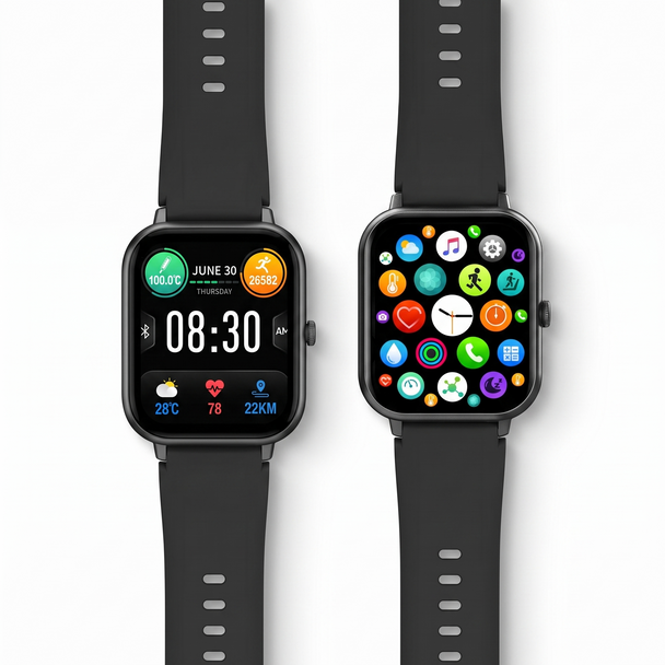Vitalis Smart Watch - top-down alternate angle