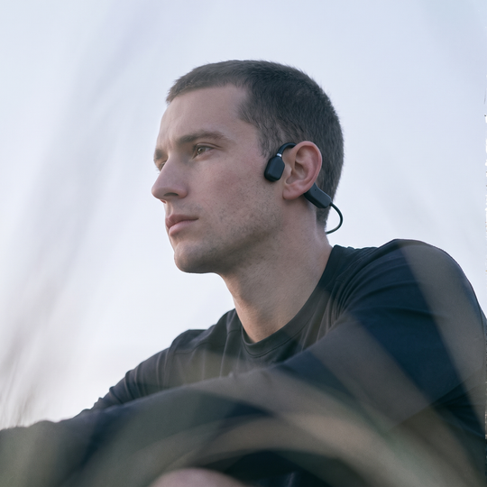 SoundFlow Bone Conduction Headphones - hazy sky portrait