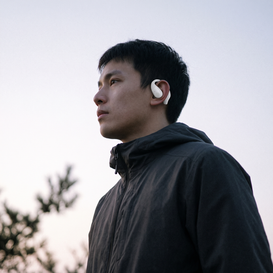 Flux Wireless Earclip Bluetooth Headset - hazy sky portrait