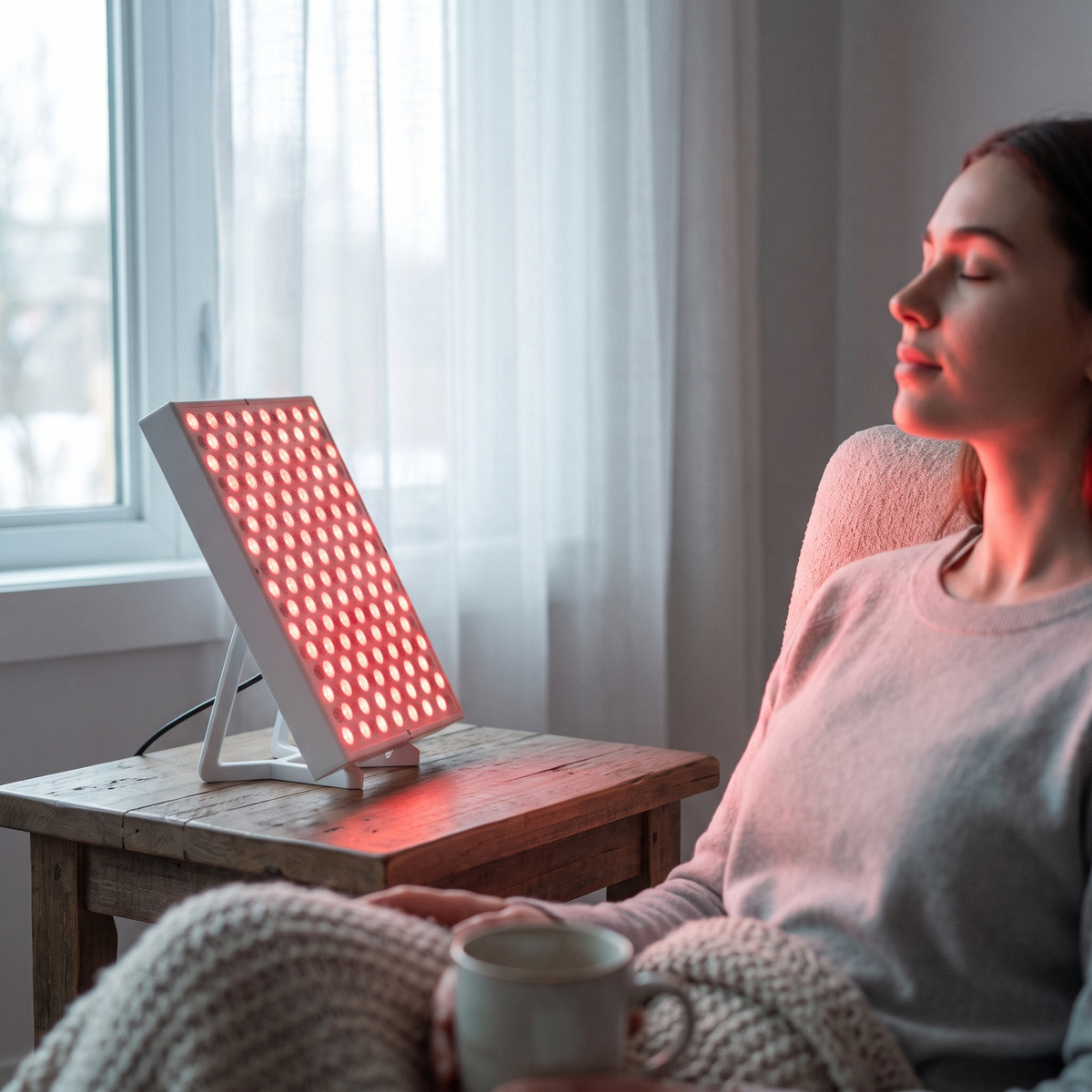 Ruberra Red Light Therapy Panel - calm indoor daylight