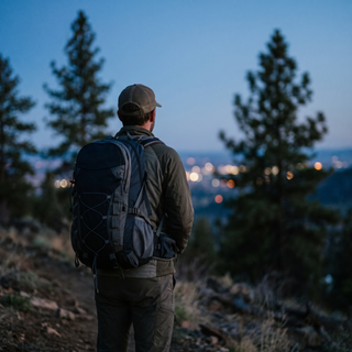 Traverse Hiking Backpack 40L - dusk trail, worn in use